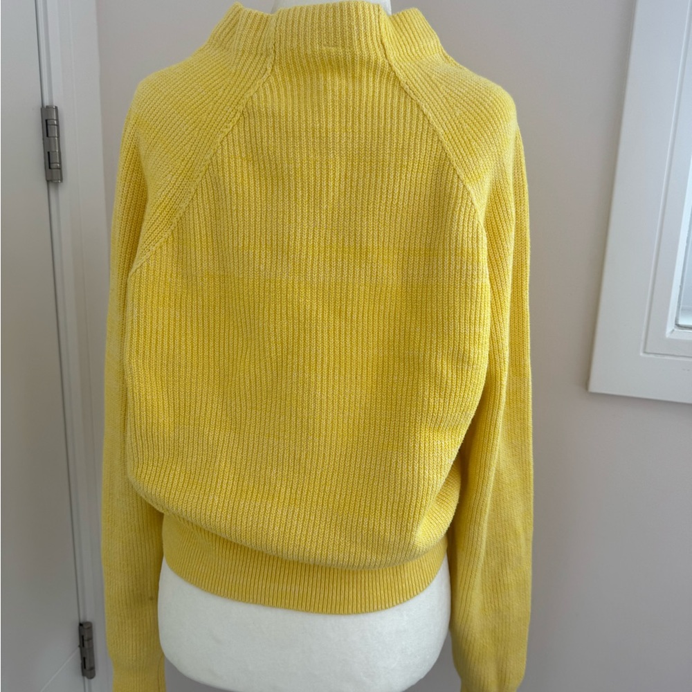 Free People Yellow Ribbed Mock Neck Sweater - Picture 2 of 2
